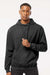 Tultex 320 Mens Fleece Hooded Sweatshirt Hoodie w/ Pouch Pocket Heather Graphite Grey Model Front