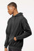 Tultex 320 Mens Fleece Hooded Sweatshirt Hoodie w/ Pouch Pocket Heather Graphite Grey Model Side