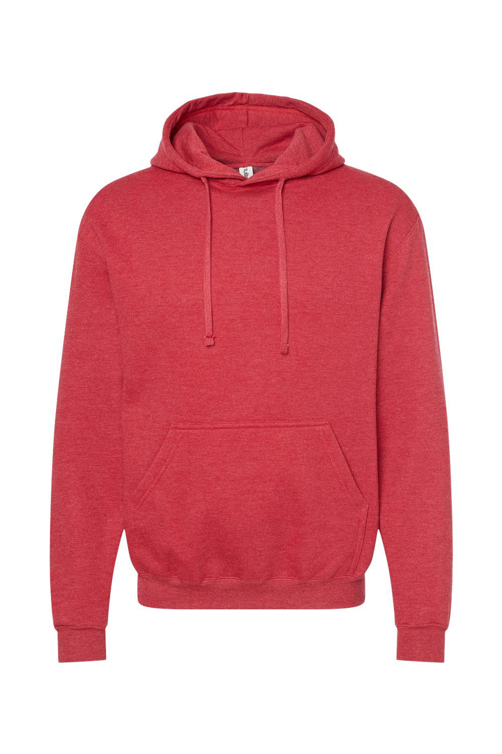 Tultex 320 Mens Fleece Hooded Sweatshirt Hoodie w/ Pouch Pocket Heather Red Flat Front
