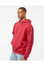 Tultex 320 Mens Fleece Hooded Sweatshirt Hoodie Heather Red Model Side