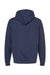 Tultex 320 Mens Fleece Hooded Sweatshirt Hoodie w/ Pouch Pocket Navy Blue Flat Back