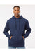 Tultex 320 Mens Fleece Hooded Sweatshirt Hoodie Navy Blue Model Front