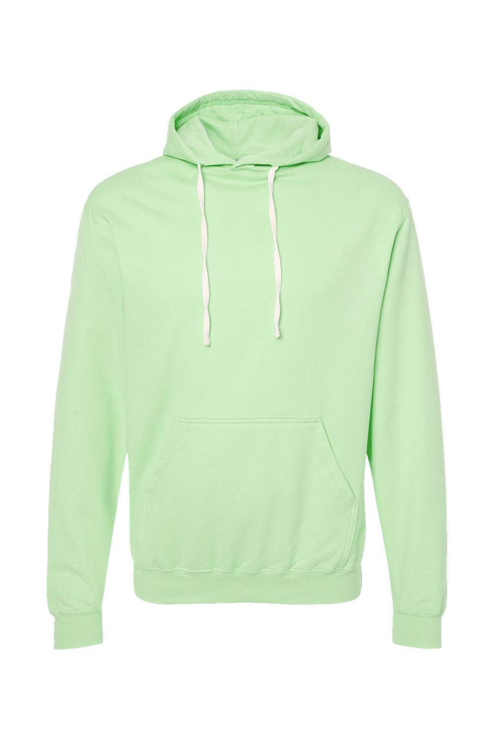 Tultex 320 Mens Fleece Hooded Sweatshirt Hoodie w/ Pouch Pocket Neo Mint Green Flat Front