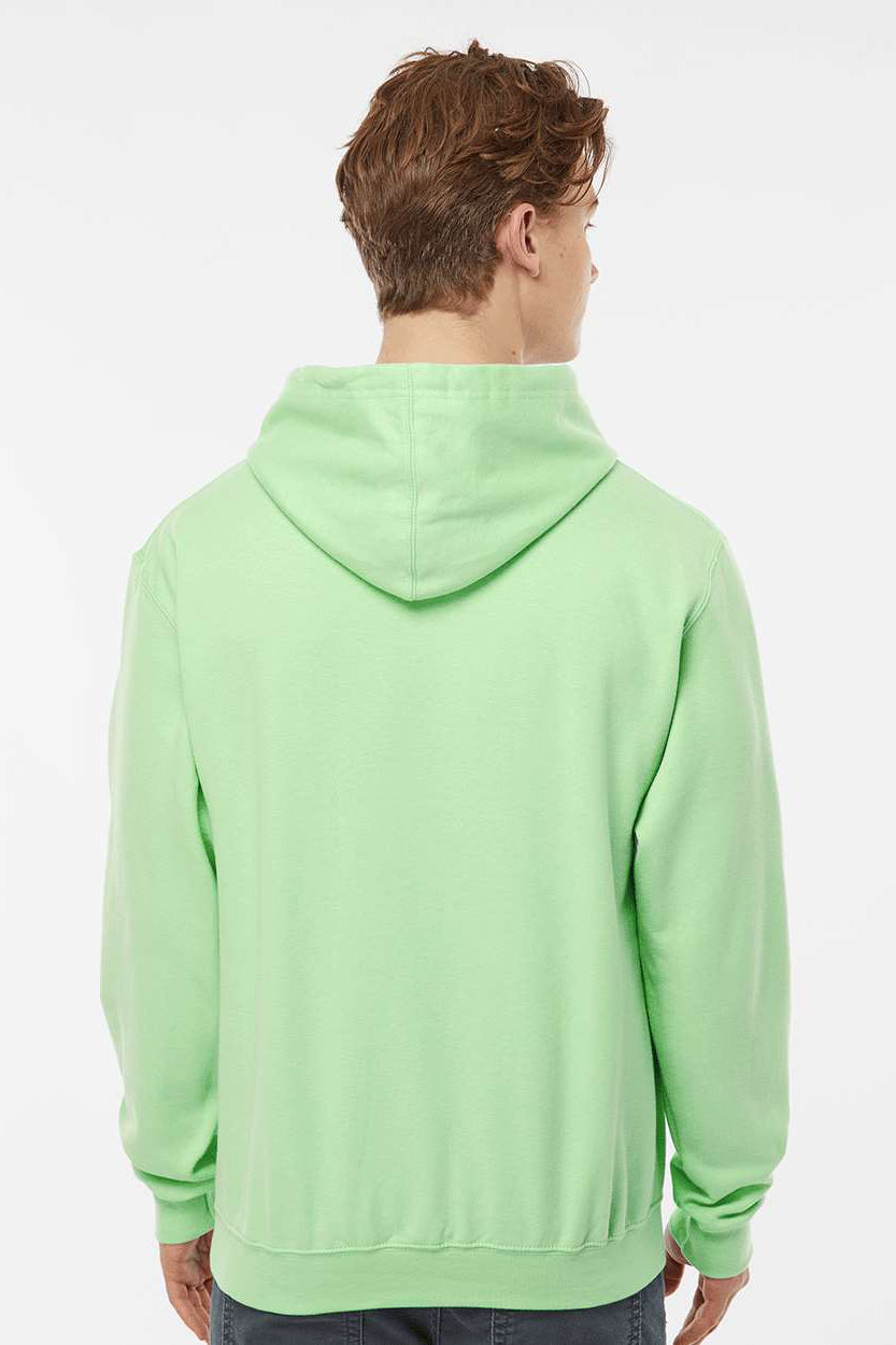 Tultex 320 Mens Fleece Hooded Sweatshirt Hoodie w/ Pouch Pocket Neo Mint Green Model Back