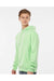 Tultex 320 Mens Fleece Hooded Sweatshirt Hoodie Neo Mint Green Model Side