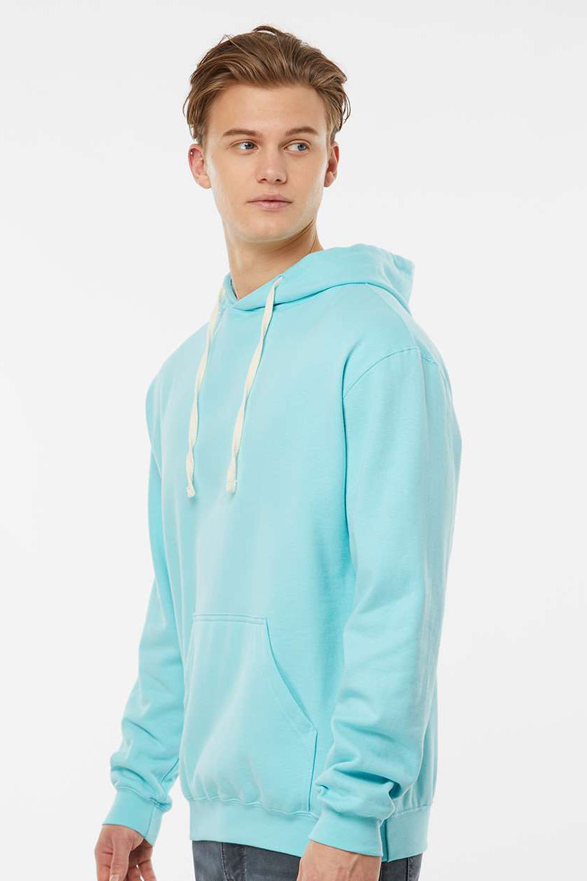 Tultex 320 Mens Fleece Hooded Sweatshirt Hoodie w/ Pouch Pocket Purist Blue Model Side
