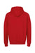 Tultex 320 Mens Fleece Hooded Sweatshirt Hoodie Red Flat Back