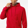 Tultex Mens Fleece Hooded Sweatshirt Hoodie w/ Pouch Pocket - Red