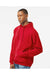 Tultex 320 Mens Fleece Hooded Sweatshirt Hoodie Red Model Side