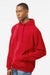 Tultex 320 Mens Fleece Hooded Sweatshirt Hoodie w/ Pouch Pocket Red Model Side