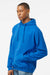 Tultex 320 Mens Fleece Hooded Sweatshirt Hoodie w/ Pouch Pocket Royal Blue Model Side