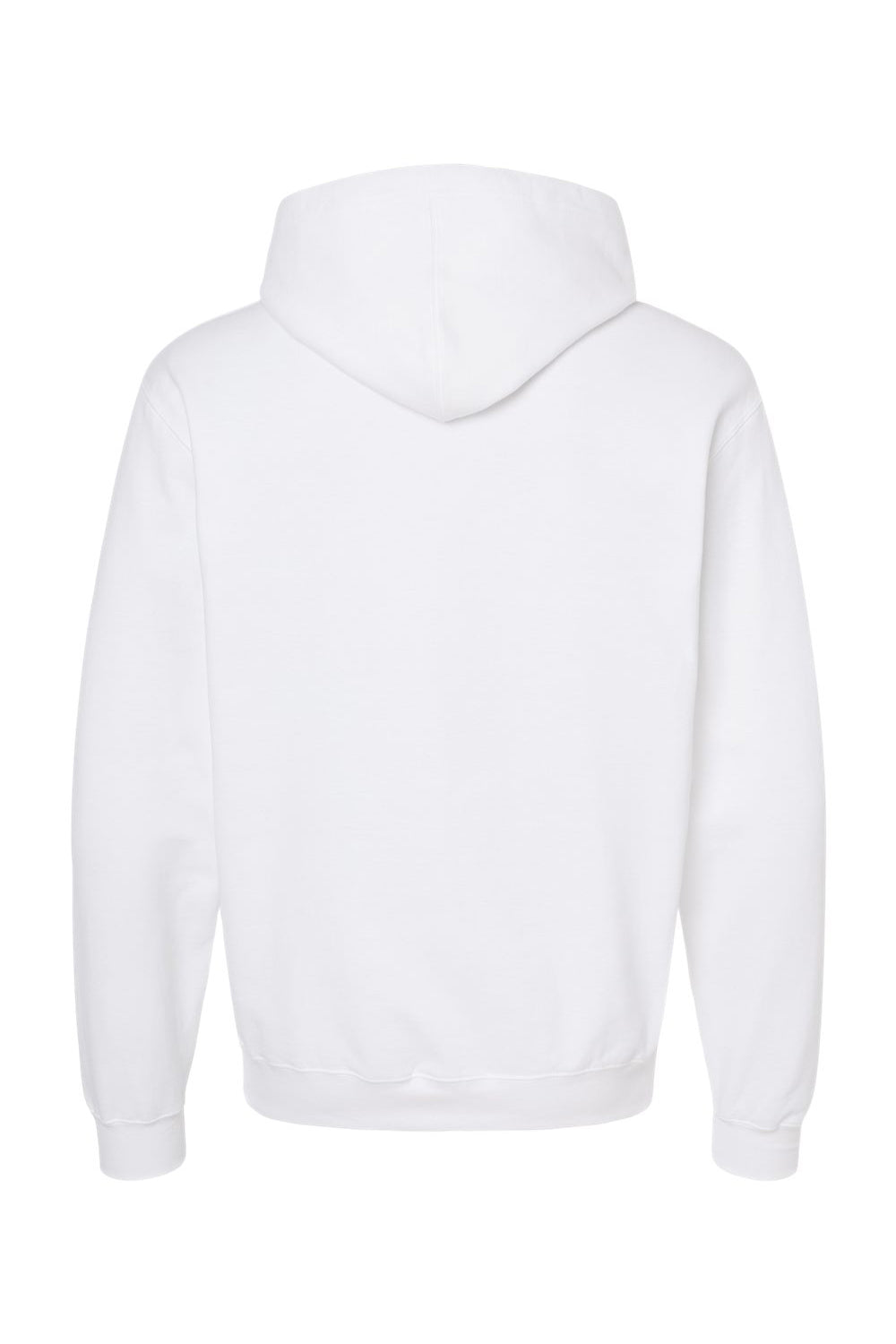 Tultex 320 Mens Fleece Hooded Sweatshirt Hoodie w/ Pouch Pocket White Flat Back