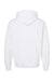 Tultex 320 Mens Fleece Hooded Sweatshirt Hoodie w/ Pouch Pocket White Flat Back