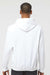 Tultex 320 Mens Fleece Hooded Sweatshirt Hoodie w/ Pouch Pocket White Model Back