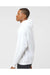 Tultex 320 Mens Fleece Hooded Sweatshirt Hoodie White Model Side