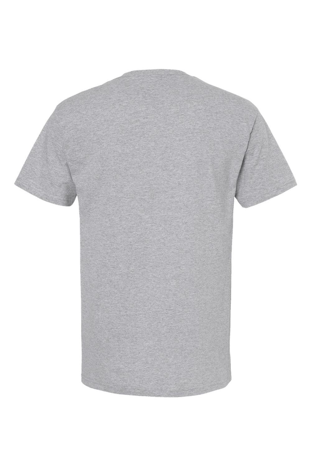 M&O 4800 Mens Gold Soft Touch Short Sleeve Crewneck T-Shirt Athletic Grey Flat Back