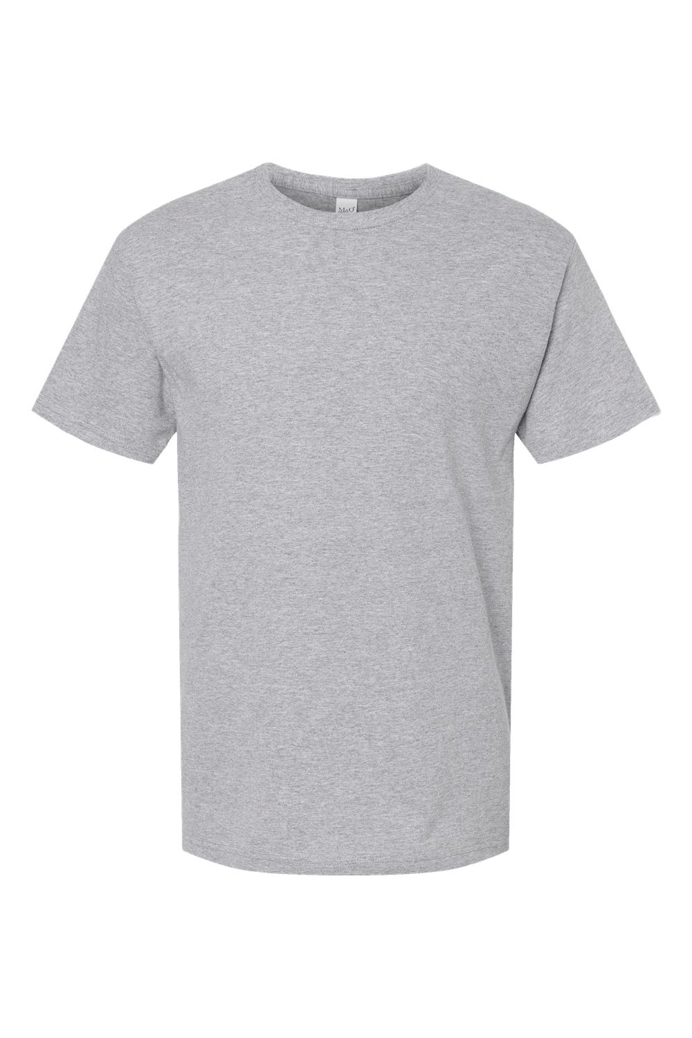 M&O 4800 Mens Gold Soft Touch Short Sleeve Crewneck T-Shirt Athletic Grey Flat Front