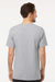 M&O 4800 Mens Gold Soft Touch Short Sleeve Crewneck T-Shirt Athletic Grey Model Back