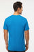 M&O 4800 Mens Gold Soft Touch Short Sleeve Crewneck T-Shirt Turquoise Blue Model Back