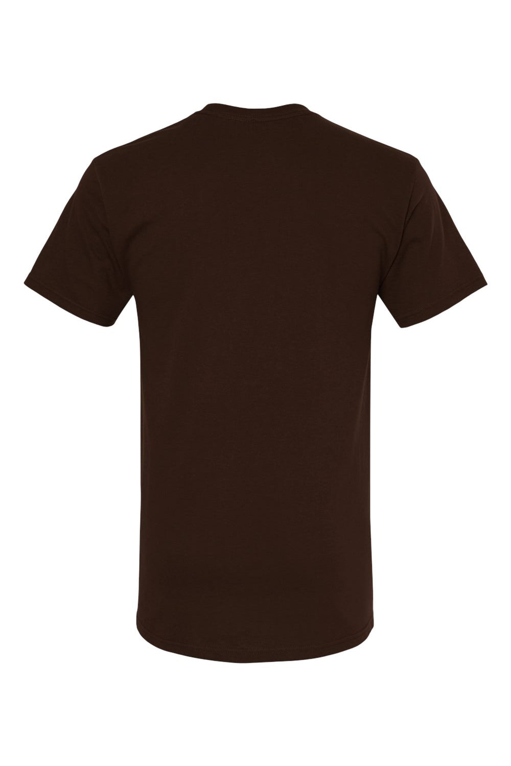 M&O 4800 Mens Gold Soft Touch Short Sleeve Crewneck T-Shirt Chocolate Brown Flat Back