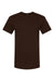 M&O 4800 Mens Gold Soft Touch Short Sleeve Crewneck T-Shirt Chocolate Brown Flat Front
