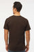 M&O 4800 Mens Gold Soft Touch Short Sleeve Crewneck T-Shirt Chocolate Brown Model Back