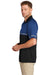 CornerStone CS423 Mens Enhanced Visibility Moisture Wicking Short Sleeve Polo Shirt Royal Blue/Black Model Side