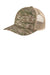 Port Authority Hats C404 Mens Digi Camo Snapback Trucker Hat Olive Drab Green Digital Camo/Coyote Brown Flat Front