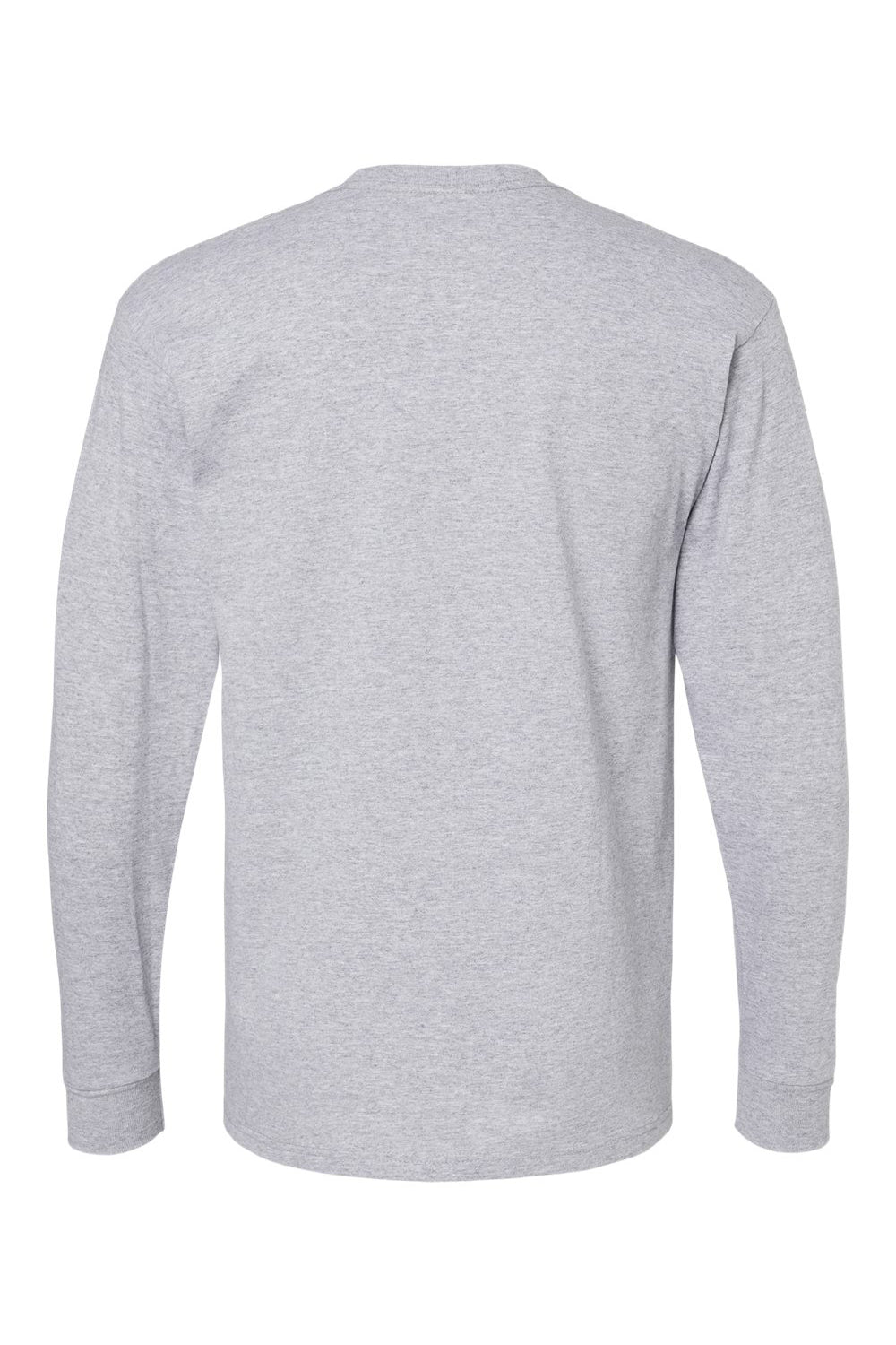 M&O 4820 Mens Gold Soft Touch Long Sleeve Crewneck T-Shirt Athletic Grey Flat Back