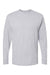 M&O 4820 Mens Gold Soft Touch Long Sleeve Crewneck T-Shirt Athletic Grey Flat Front