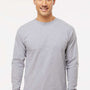 M&O Mens Gold Soft Touch Long Sleeve Crewneck T-Shirt - Athletic Grey