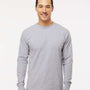 M&O Mens Gold Soft Touch Long Sleeve Crewneck T-Shirt - Athletic Grey - NEW