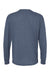 M&O 4820 Mens Gold Soft Touch Long Sleeve Crewneck T-Shirt Heather Navy Blue Flat Back