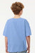 M&O 4850 Youth Gold Soft Touch Short Sleeve Crewneck T-Shirt Heather Light Blue Model Back