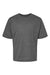M&O 4850 Youth Gold Soft Touch Short Sleeve Crewneck T-Shirt Heather Dark Grey Flat Front