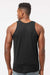 Tultex S105 Mens Fine Jersey Tank Top Black Model Back