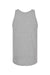 Tultex S105 Mens Fine Jersey Tank Top Heather Grey Flat Back
