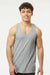 Tultex S105 Mens Fine Jersey Tank Top Heather Grey Model Front