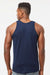 Tultex S105 Mens Fine Jersey Tank Top Navy Blue Model Back