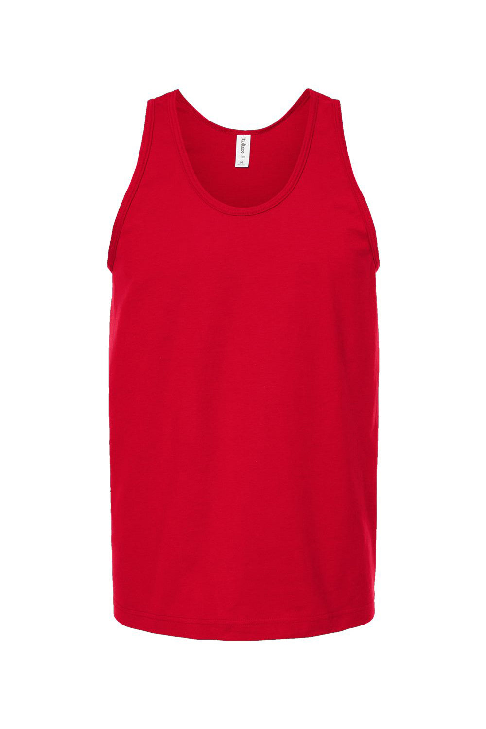 Tultex S105 Mens Fine Jersey Tank Top Red Flat Front