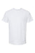 Bella + Canvas 3201 Mens CVC Raglan Short Sleeve Crewneck T-Shirt Solid White Flat Front