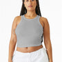 Bella + Canvas Womens Micro Ribbed Racerback Tank Top - Heather Grey