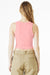 Bella + Canvas BC1019/1019 Womens Micro Ribbed Racerback Tank Top Pink Model Back