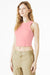 Bella + Canvas 1019 Womens Micro Ribbed Racerback Tank Top Pink Model Side