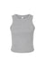 Bella + Canvas BC1019/1019 Womens Micro Ribbed Racerback Tank Top Heather Grey Flat Front