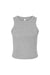 Bella + Canvas 1019 Womens Micro Ribbed Racerback Tank Top Heather Grey Flat Front