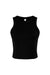 Bella + Canvas BC1019/1019 Womens Micro Ribbed Racerback Tank Top Black Flat Front