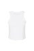 Bella + Canvas 1019 Womens Micro Ribbed Racerback Tank Top White Flat Front