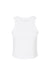Bella + Canvas BC1019/1019 Womens Micro Ribbed Racerback Tank Top White Flat Front