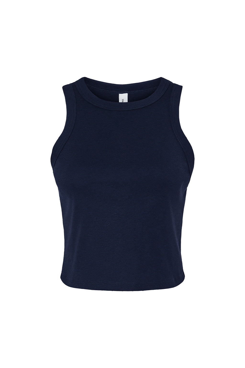 Bella + Canvas BC1019/1019 Womens Micro Ribbed Racerback Tank Top Navy Blue Flat Front